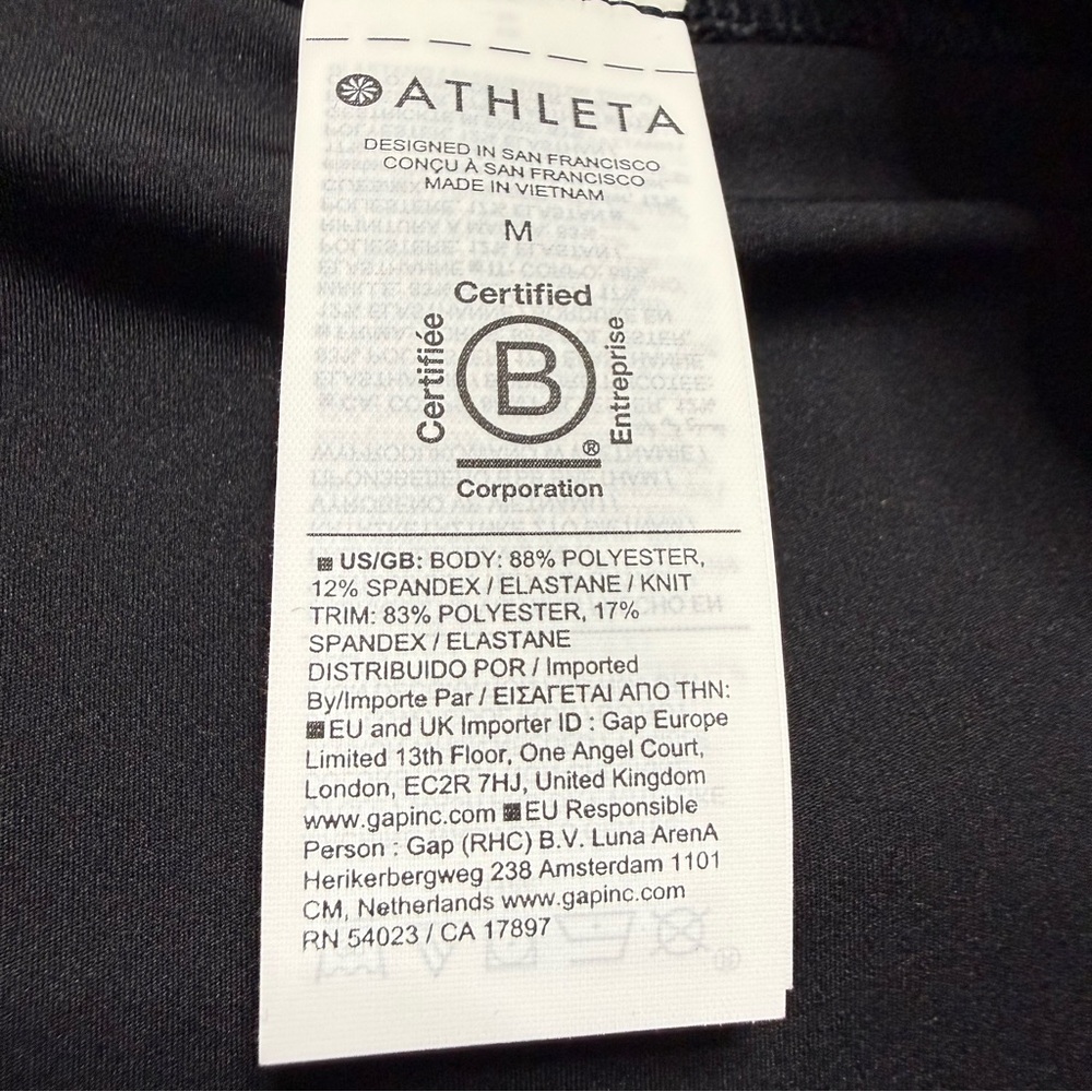 Athleta Tee Tim High Rise 15" Black Skort Women's Size. Medium - Picture 8 of 12